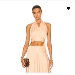 Rosetta Getty Cropped Halter Top - Size 4